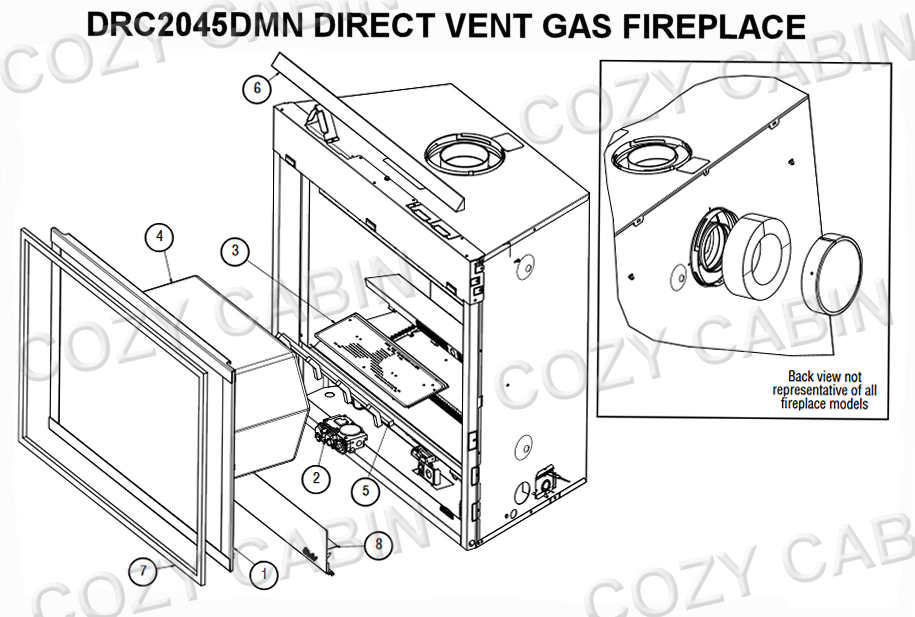 DIRECT VENT GAS FIREPLACE (DRC2045DMN) #DRC2045DMN
